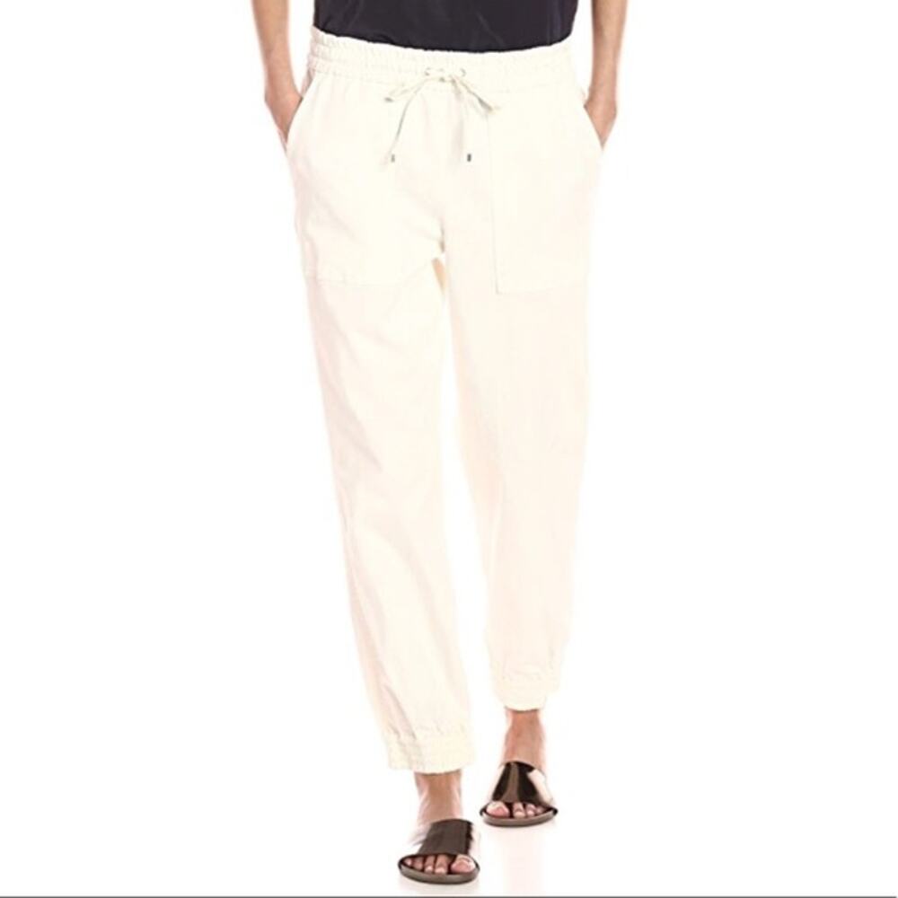 Theory NEW Courtlandt Ivory Cream Twill Relaxed Chino Pull On Jogger Pants
